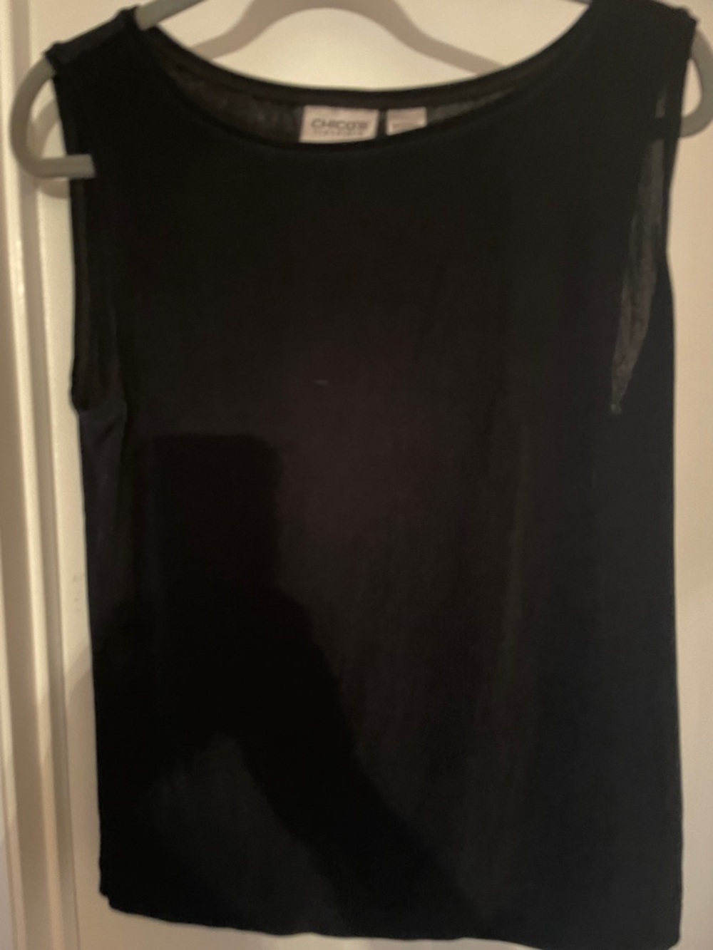 Chico's Black Sleeveless Crewneck Tank